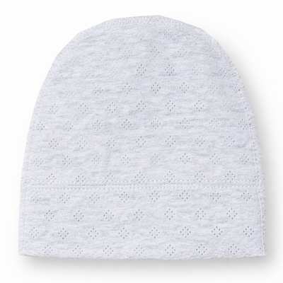 Детская шапочка, р.36-42 г, ажур, серый меланж
