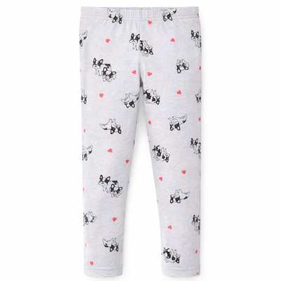 Дитячі лосини , р.92-134 см, кулір з еластаном, сірі з принтом