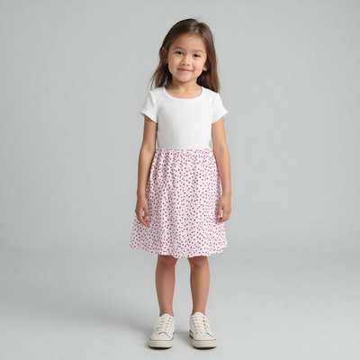 Дитяча сукня, р.92-104 см, муслін, біла з принтом