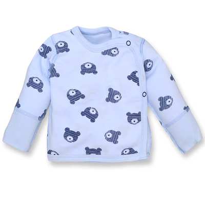 Льоля уні, 56-62 см, футер з начісом, блакитний з принтом