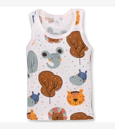 Дитяча майка уні, р.92-122 см, рібана, блакитна з принтом фото на tatoshka.ua