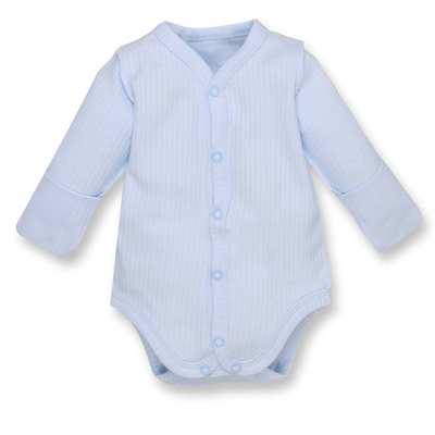 Напівкомбінезон уні, 46-56 см, інтерлок  рапорот 100% бавовна, блакитний, ручка "трансформер"