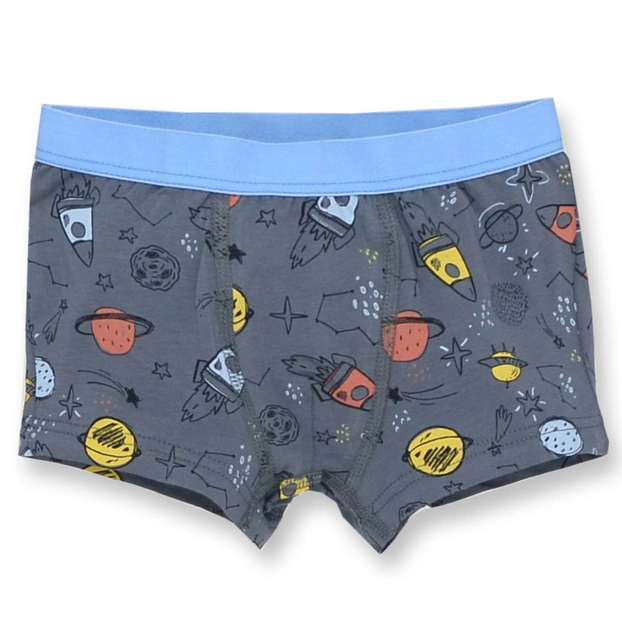 Дитячі труси-боксери для хлопчика, р. 98-122см, кулір з еластаном, сірий фото Татошка