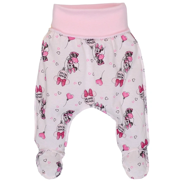 Повзунки на резинці для дівчинки, 56-68см, кулір, рожеві з принтом фото Татошка