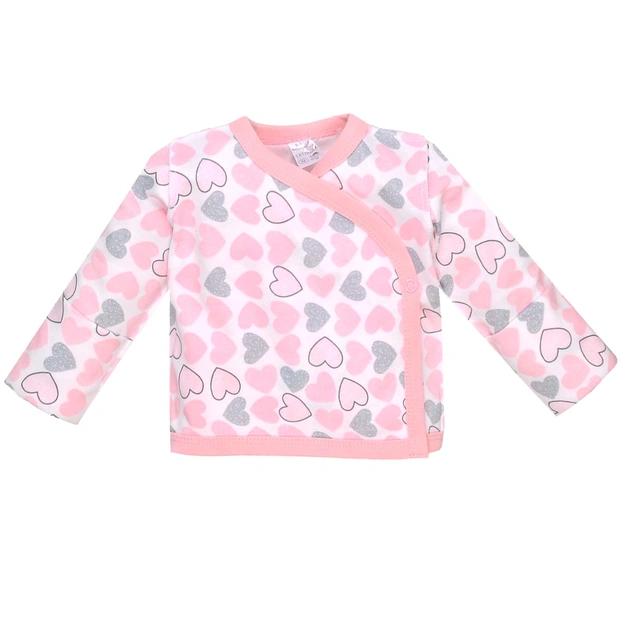 Распашонка для девочки, 50-62 см, интерлок 100% хлопок, белый с принтом фото Татошка