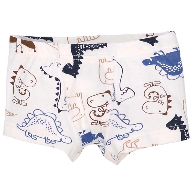 Дитячі труси-боксери для хлопчика, р. 92-116см, рібана,білі з принтом фото Татошка