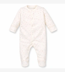 Детский комбинезон для девочки, р.50-56 см, футер с начесом, молочный с принтом фото на tatoshka.ua