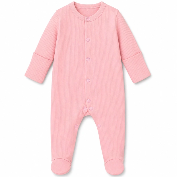 Дитячий комбінезон для дівчинки, р.56-62 см, кашкорсе, рожевий фото Татошка