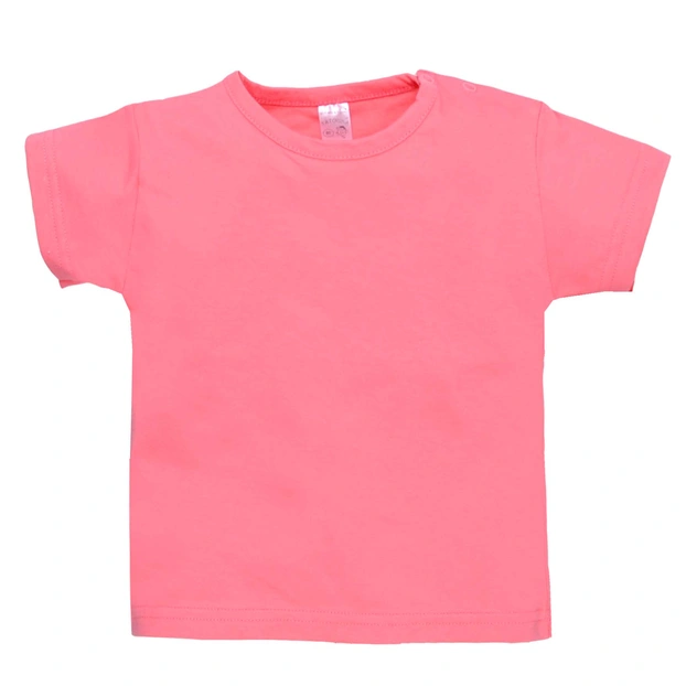 Футболка для дівчинки, р.80-134 см, кулір, рожева фото Татошка