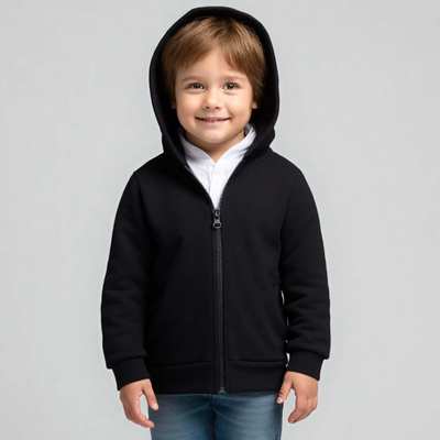 Дитячий джемпер уні, р.98-134 см, футер з підчосом, чорний