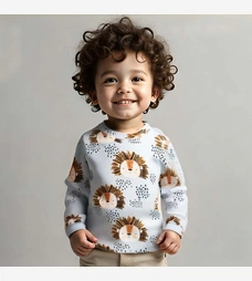 Дитяча кофточка уні, р.74-116 см, рібана, голуба з принтом фото на tatoshka.ua