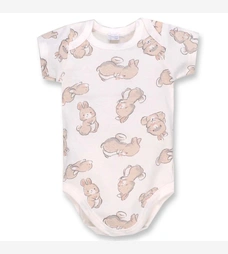 Боді уні, 68-92 см, рібана , молочна з принтом фото на tatoshka.ua