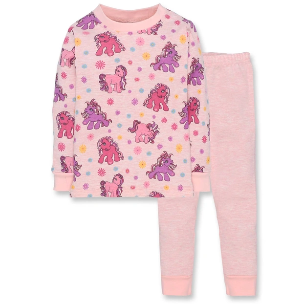 Дитяча піжама для дівчинки, р.86-116 см, рібана , рожева з принтом фото Татошка