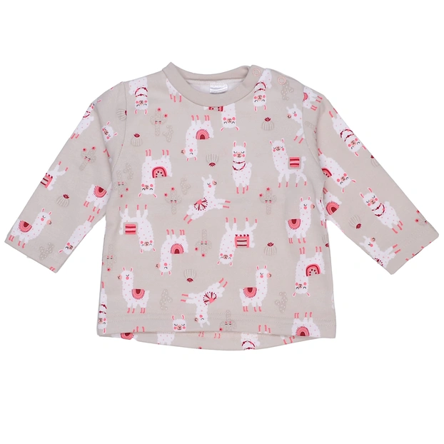 Дитяча кофточка для дівчинки, р.68-92 см, футер, бежева з принтом фото Татошка