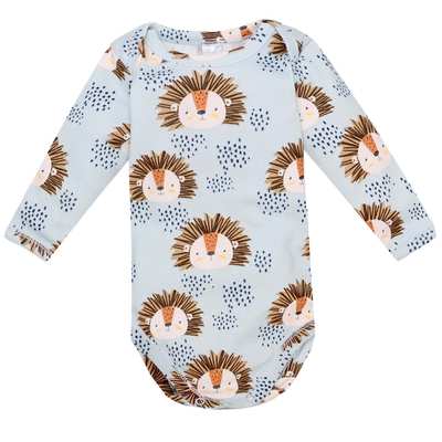 Боді для хлопчика, 74-92 см, рібана 100% бавовна, блакитна з принтом