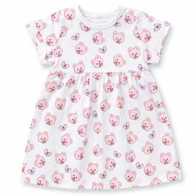 Дитяча сукня, р.110-134 см, муслін, біла з принтом