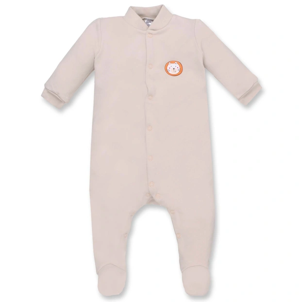 Дитячий комбінезон  уні, р.62-74 см, футер, бежевий фото Татошка