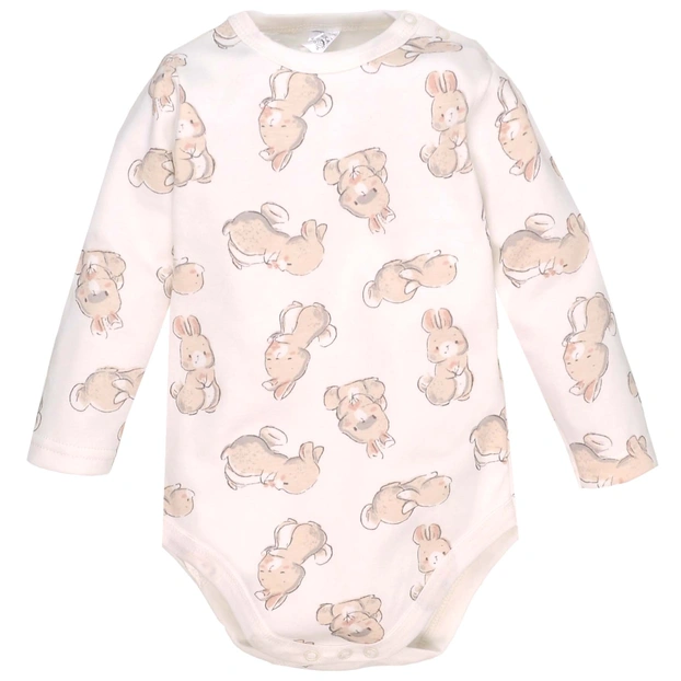 Боді уні, 80-92 см, інтерлок 100% бавовна, молочна з принтом фото Татошка