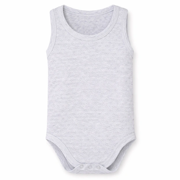 Боді-майка уні , 68-92 см, ажур, сірий меланж фото Татошка