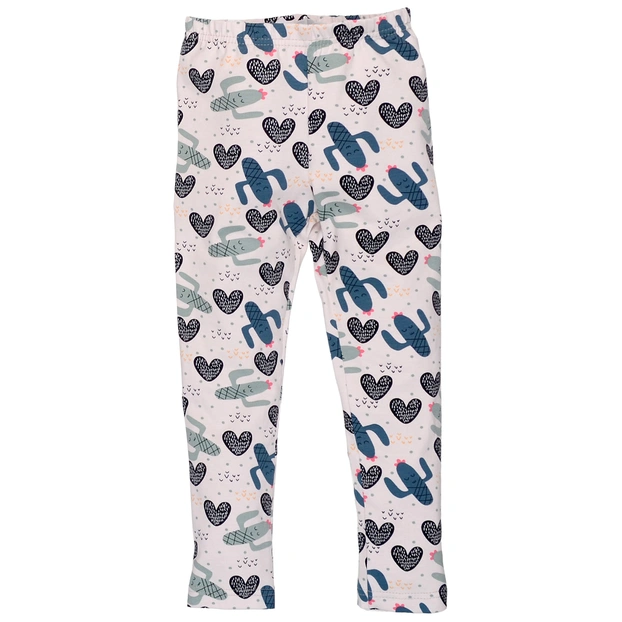 Лосини дитячі для дівчинки , р.92-134 см, кулір з еластаном, молочний з принтом фото Татошка