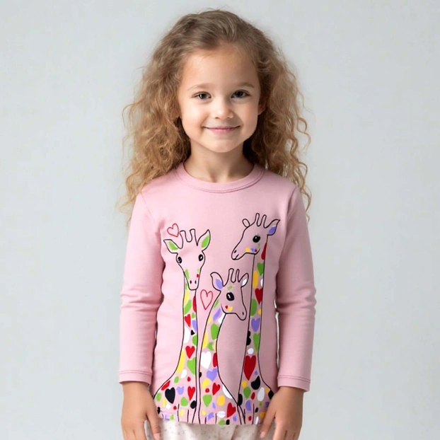 Дитяча кофточка для дівчинки, 86-116см, рібана, рожева з аплікацією фото Татошка