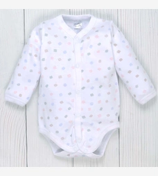 Боді для дівчинки, 62-74 см, інтерлок 100% бавовна, біла з принтом фото на tatoshka.ua