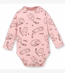 Напівкомбінезон для дівчинкиі, 80-86 см, інтерлок рапорот 100% бавовна,рожева з принтом фото на tatoshka.ua