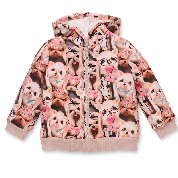 Джемпер для дівчинки, 92-110 см, футер тринитка , рожевий з принтом фото Татошка