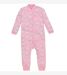 Детский комбинезон для девочки, р. 80-98 см, футер, розовый фото на tatoshka.ua