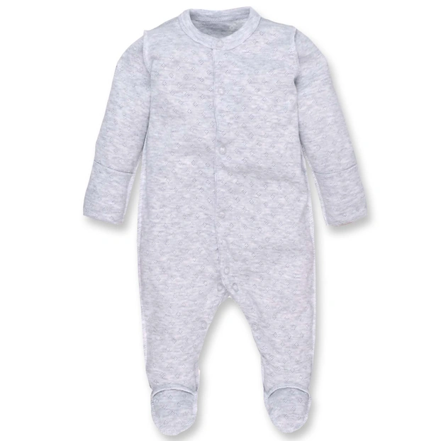 Дитячий комбінезон уні, р.56 см, ажур, сірий меланж фото Татошка