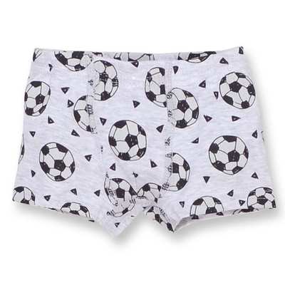Дитячі труси-боксери для хлопчика, р. 92-164 см, рібана, сірий меланж з принтом