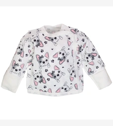 Льоля для дівчинки, 50-62 см, футер 100% бавовна, білий з принтом фото на tatoshka.ua