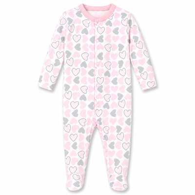 Детский комбинезон для девочки, р.62-86 см, интерлок, белый с принтом.