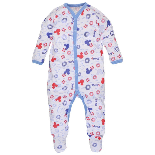 Дитячий комбінезон для хлопчика р.62-68 см, кулір, білий з принтом фото Татошка