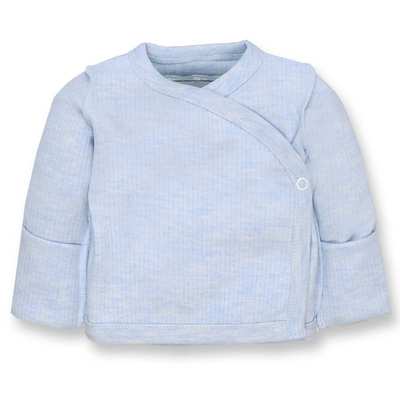 Распашонка уни, 56-62см, интерлок рапорт 100% хлопок, голубая