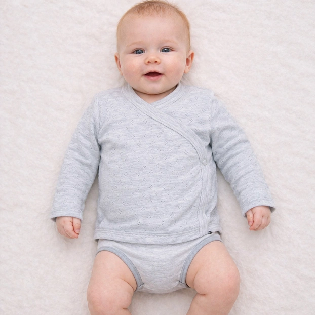 Льоля уні, 56см, ажур 100% бавовна, сірий меланж фото Татошка