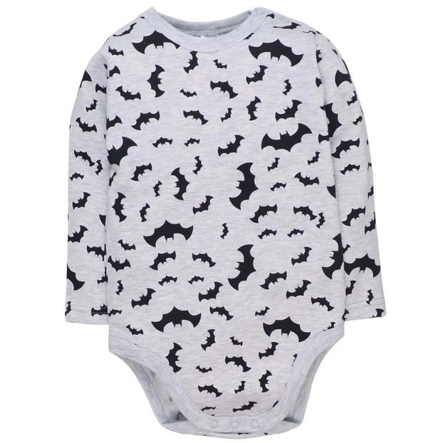 Боди уни, 86 см, футер, серый с принтом фото Татошка