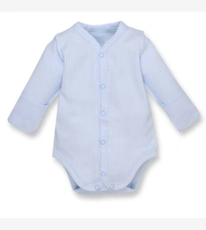 Напівкомбінезон уні, 46-56 см, інтерлок  рапорот 100% бавовна, блакитний, ручка 'трансформер' фото на tatoshka.ua