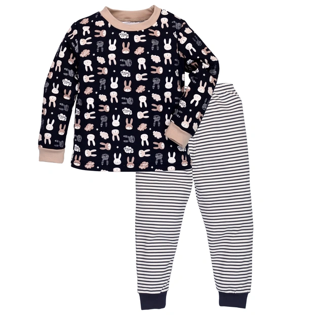 Дитяча піжама уні, р.92-110 см, інтерлок , синя з принтом фото Татошка