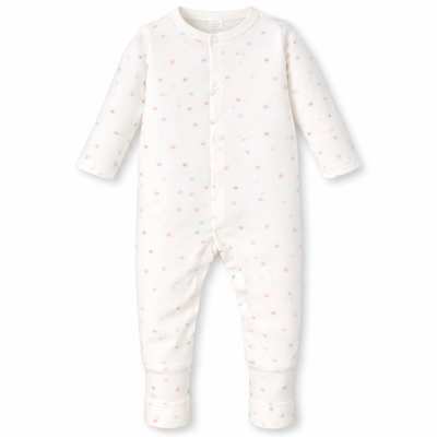 Дитячий комбінезон для дівчинки, р.68-74 см, інтерлок  , білий з принтом