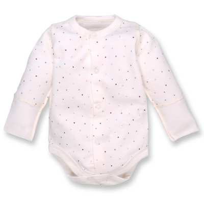 Боді для дівчинки, 56см, Футер 100% бавовна, молочний с принтом