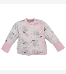 Льоля для дівчинки, 50-62 см, футер 100% бавовна, бежева з принтом фото на tatoshka.ua