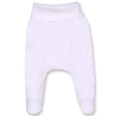 Повзунки на резинці уні, 56-62см, інтерлок рапорт, білі