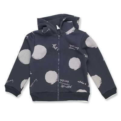 Джемпер уні, 92-110 см, футер тринитка , сірий з принтом