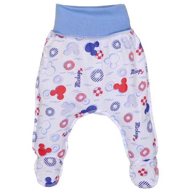 Повзунки на резинці для хлопчика, 56-68см, кулір, білий з принтом фото Татошка