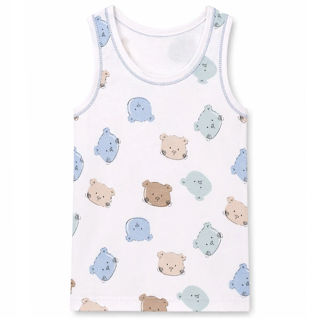 Дитяча майка уні р.74-152 см, рібана, біла з принтом фото Татошка