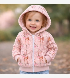 Джемпер для дівчинки, 92 см, футер тринитка, рожевий з принтом фото на tatoshka.ua