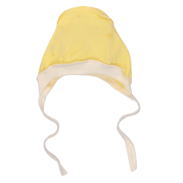 Детский чепчик для девочки, кулир, желтый фото Татошка