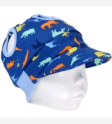 Шапочка уні, 46-50 см, кулір, блакитна з принтом фото на tatoshka.ua