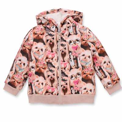 Джемпер для дівчинки, 92-110 см, футер тринитка , рожевий з принтом